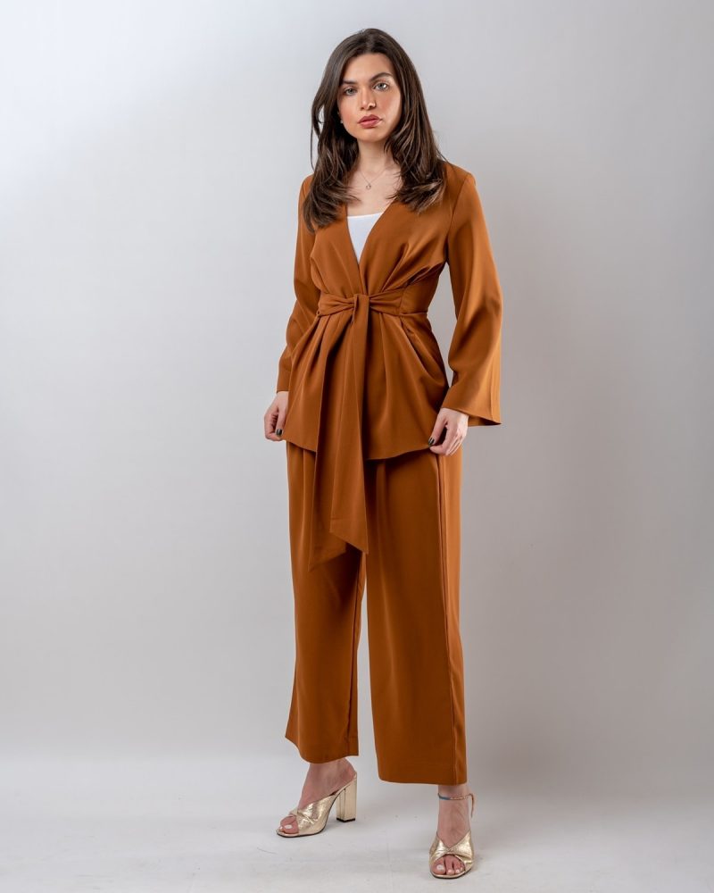 SC-043 CARDIGAN AND PANT RUST