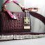 992 crystal maroon bag with two belts