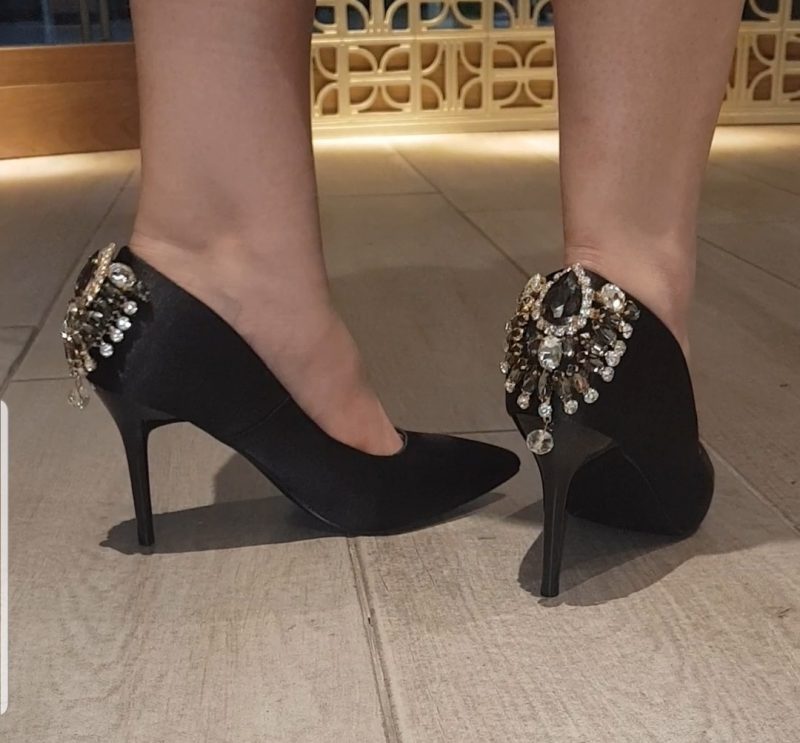 10 Crystal heels in Black
