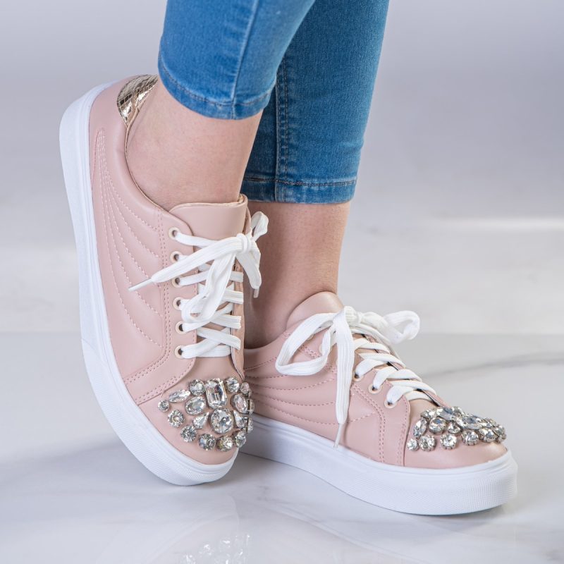 AH503-1083 Pink/Gold Sports Shoes