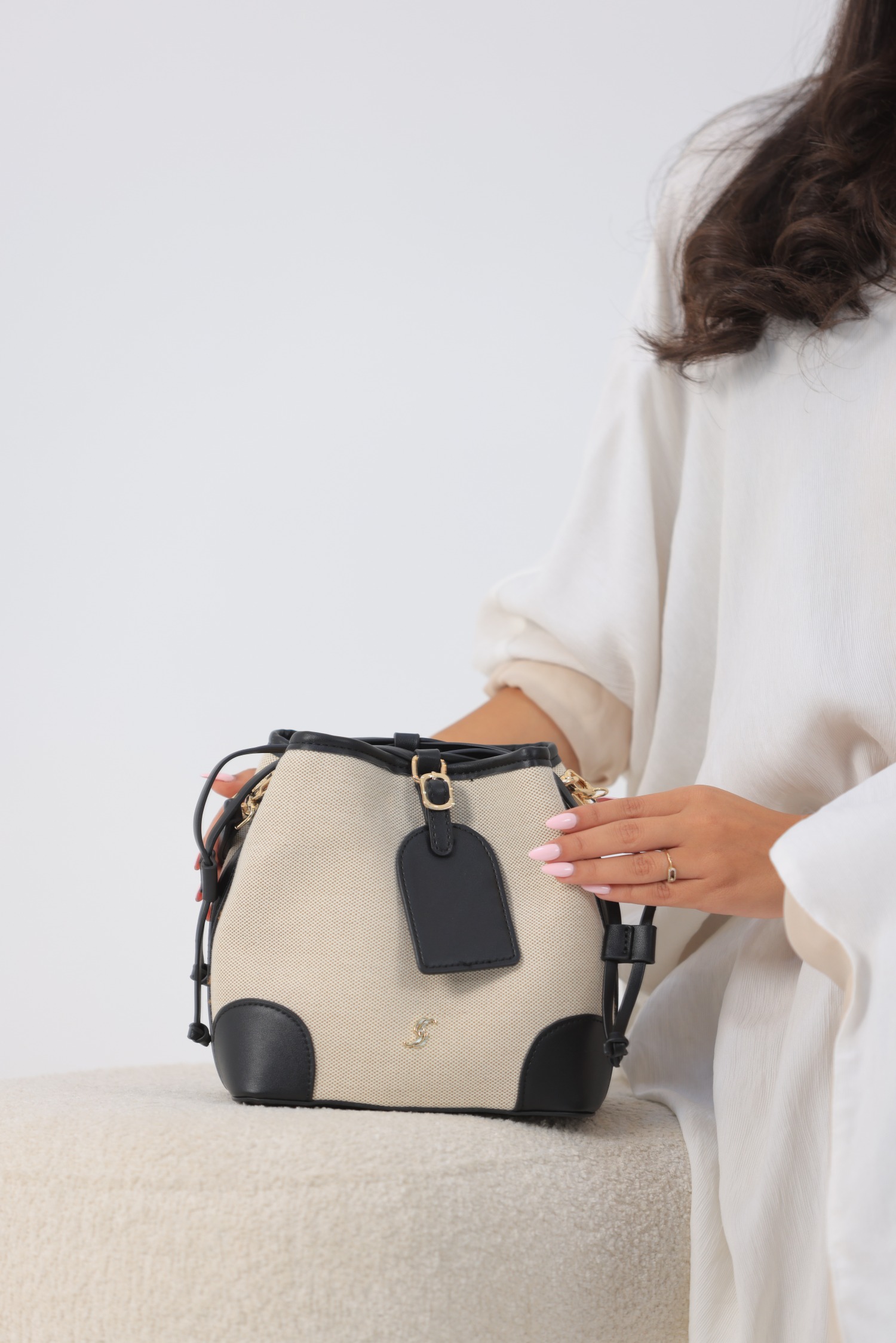 حقيبة دلو فاخرة على الكتف