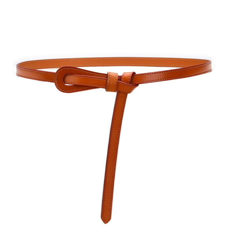 New-Ladies-Leather-Thin-Belt-Non-porous-5
