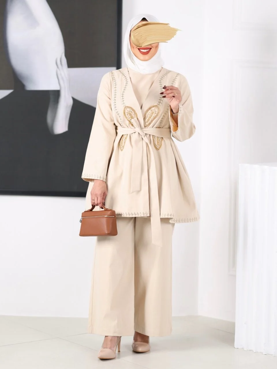 Majestic Set Cardigan Top and Trouser